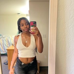 Urban outfitters boho collared top sleeveless